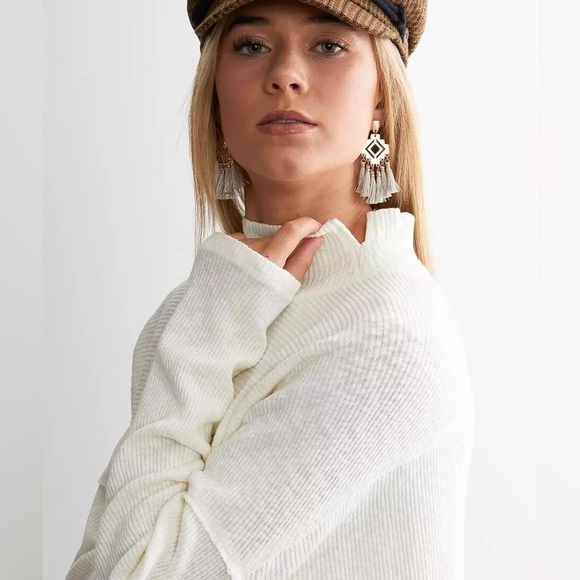 Cream Free People Casey tunic, size XL NWT - Picture 3 of 12